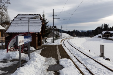 Haltestelle Gammenthal im Winter. Foto: Julian Brückel